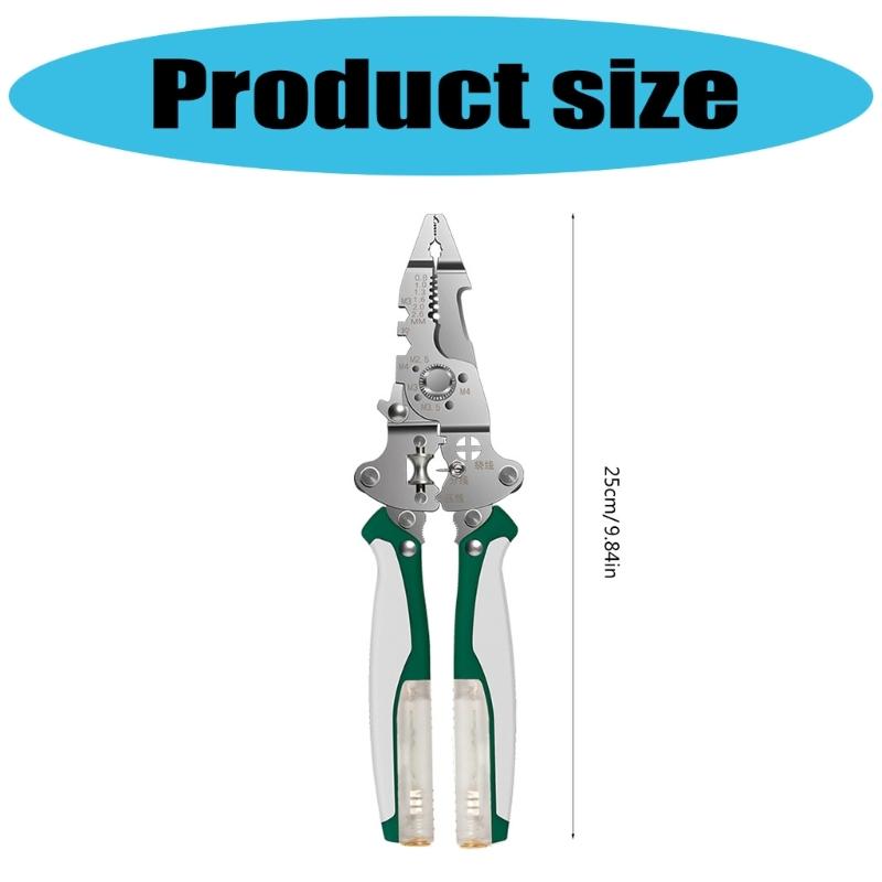 Ergonomic Handle Folding Wire Stripper With Built In Voltage Tester Electrical Tool For Safe Electrical Work