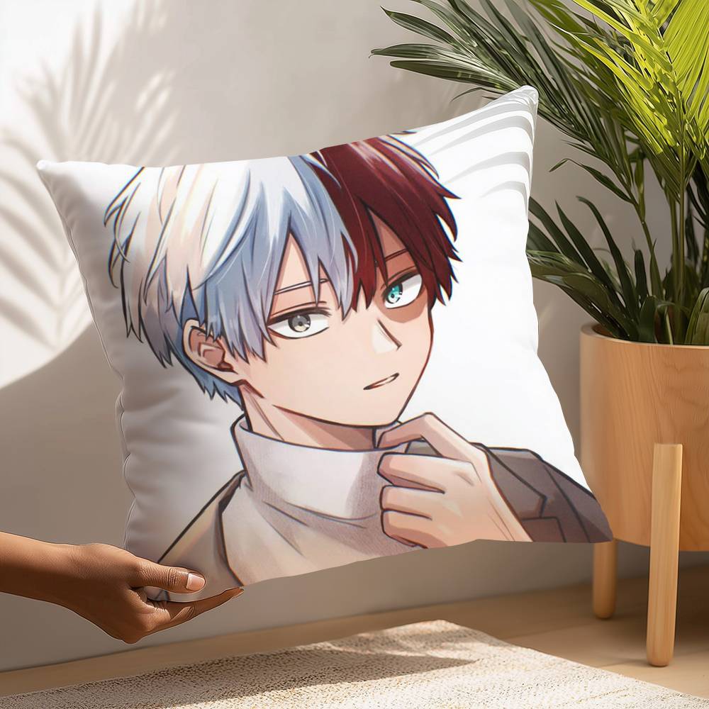 Kawaii Shoto Todoroki Chibi Pillow Case Plush Fabric Soft  Pillowcase Double Sided Print Cushion Cover Household Gifts