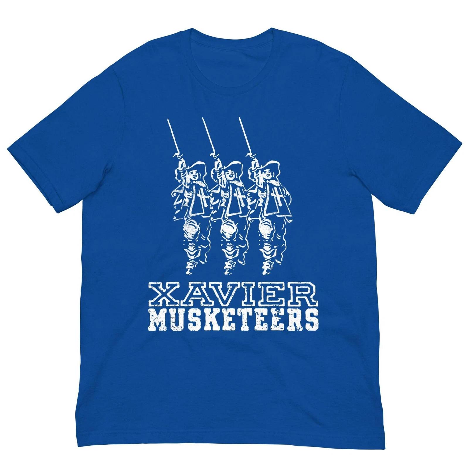 

Xavier University Musketeers T Shirt Vintage Retro College Mascot Tee Men Women 3XL