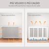 Modern and Elegant Slatted Radiator Cover for the Home, in MDF and Steel, 120x18x84cm, White