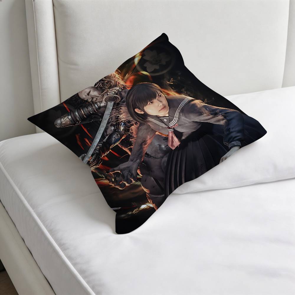 Game SSilent HHill F Fashion Square Pillow Case Durable Throw Pillow Cover for Sofa Couch Chair