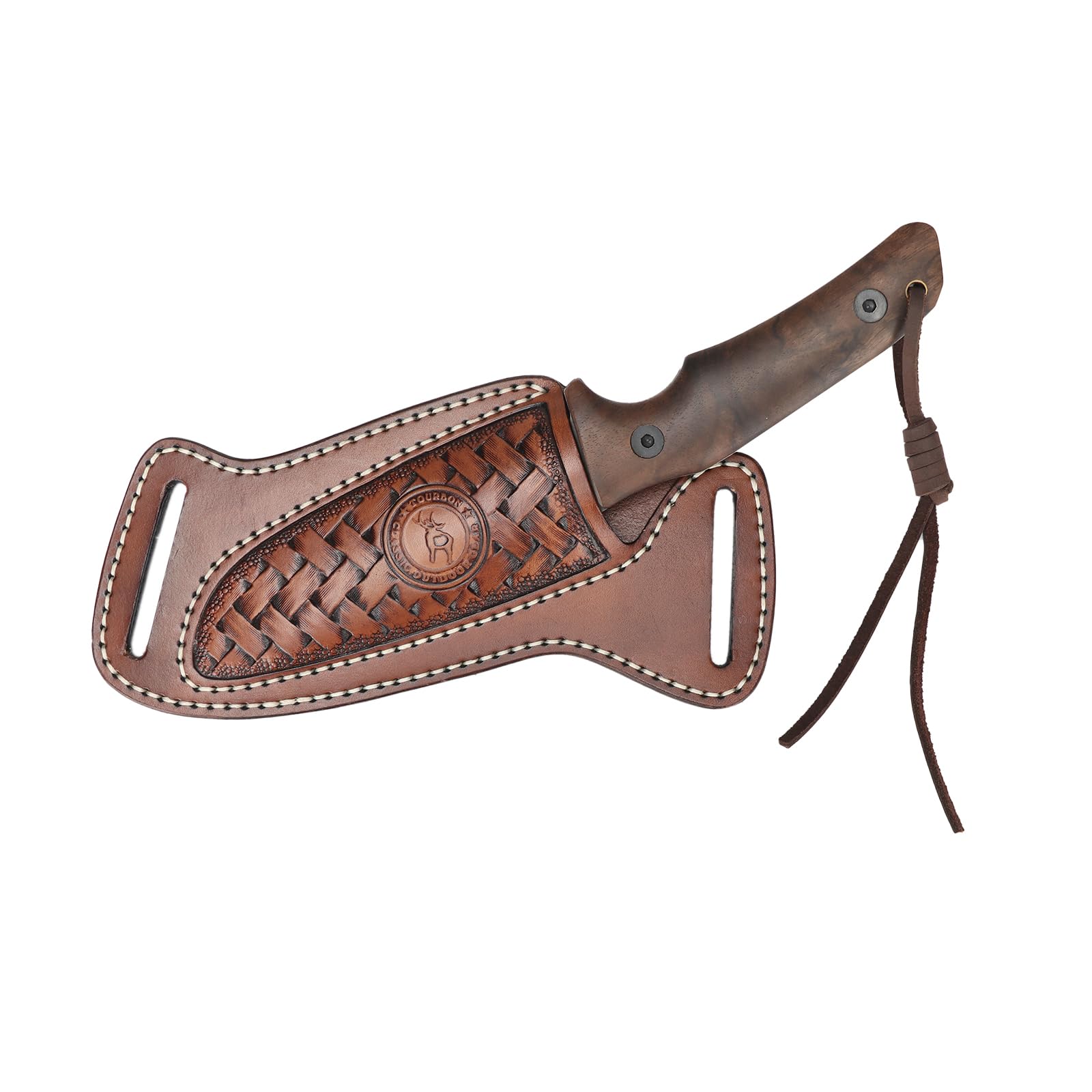 

TOURBON Knife Case with Leather and Petty Knife Holder for and Outdoor Activities Sheath, Case, Camping, Fishing, Airsoft,