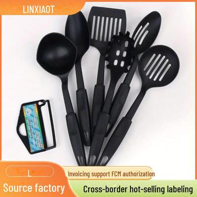 High-Temperature Resistant Nylon Kitchenware Set: Non-Stick Spatula & Soup Spoon