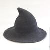 Halloween Witch Hat Foldable Knit Pointed Wizard Hat For Halloween Party