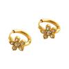 High-End Five-Petal Flower Zirconia Stud Earrings - Stainless Steel, INS Style, Simple & Versatile