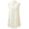 Sancai New Chinese Style Embroidered Sleeveless A-line Dress