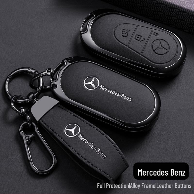 Premium Key Case for Mercedes-Benz E300L: Fits E-Class, C-Class, C260L, C200L, A200L, GLC300L