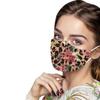 10PCS Adult Leopard Print Plus Flower Three-Layer Ddisposable Protective Mask