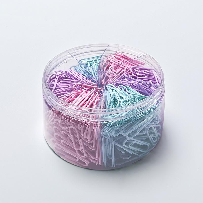 

Ассорти цветных скрепок в шестисекционном контейнере для хранения данных Macaron Color