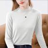 New Fashionable Large Size Warm T-shirt Solid Color Top for Women Slim Double-sided German Velvet Long-sleeved Temperament Bottoming Shirt for Women