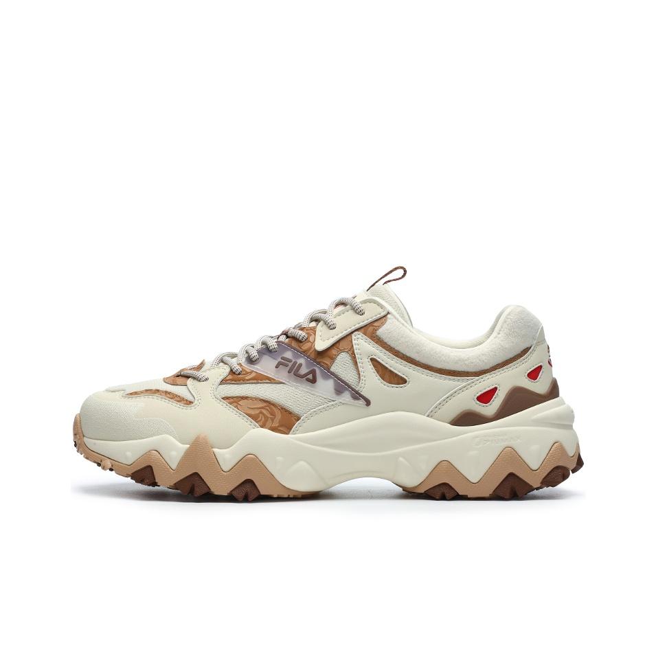 New FILA Oakmont 2 Tiramisu Slip-Resistant Abrasion-Resistant Lightweight Low-Top Chunky Sneakers Men's Cloud Brown F12M212141FCR