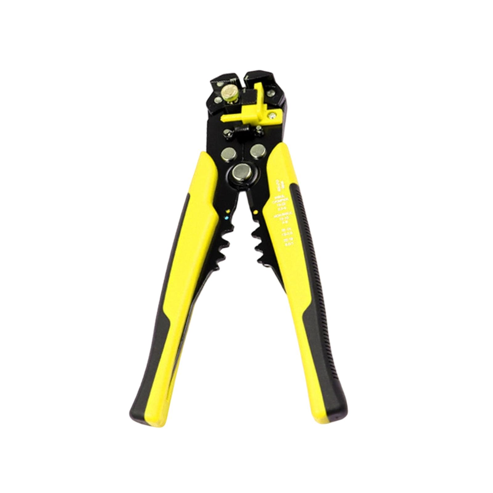

8 Inch 5 in 1 Multi Function Manual Wire Stripper Cutter Crimper Pliers Electrical Tool for Precision Wire Stripping and Cutting One Size жовтий
