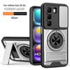 For Infinix Hot 60i Hot 60 Smart 10 Tecno Pop 10 Spark Go Lens Sliding Window Cover Car Magnetic Ring Double Bracket Phone Case