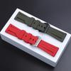 Soft Black Blue Orange Nature Rubber Silicone 26mm Watch Band for Panerai Strap Black Blue Red Orange With Tang Pin Buckle