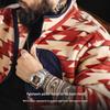 Madden Workwear Navajo Print Men's Fleece Hoodie with Zipper and Stand Collar