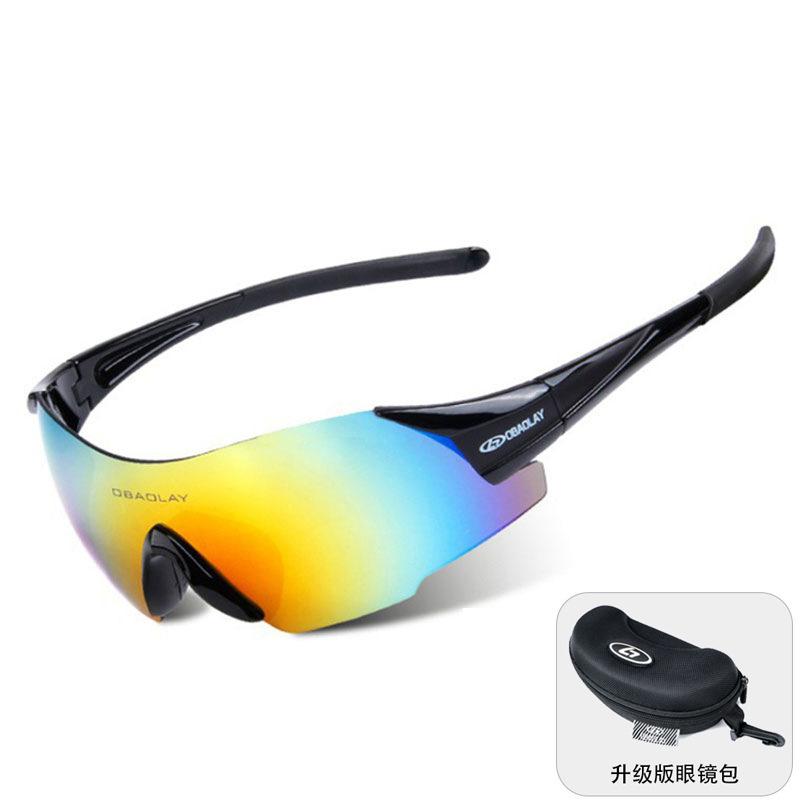 

Specialized sports glasses for outdoor running and cycling, dustproof, sandproof, windproof, bicycle riding eyewear equipment Bright Black-Red Film Set