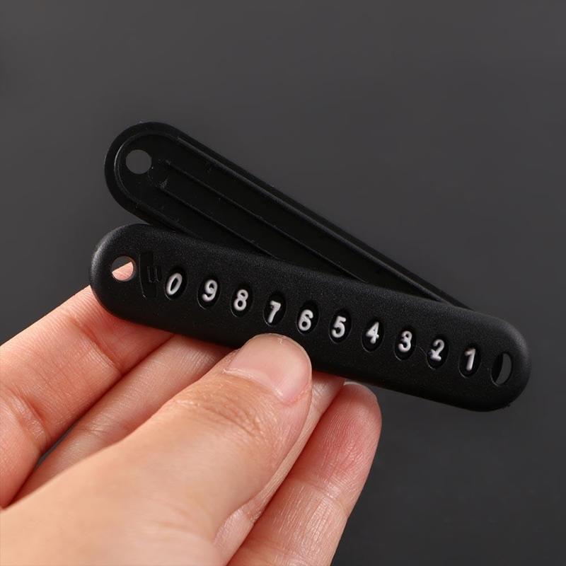 Trendy Diy Mobile Phone Number Plate Pendant Keychain For Men Punk Simple Woven Leather Rope Anti-Lost Car Key Chain Accessories
