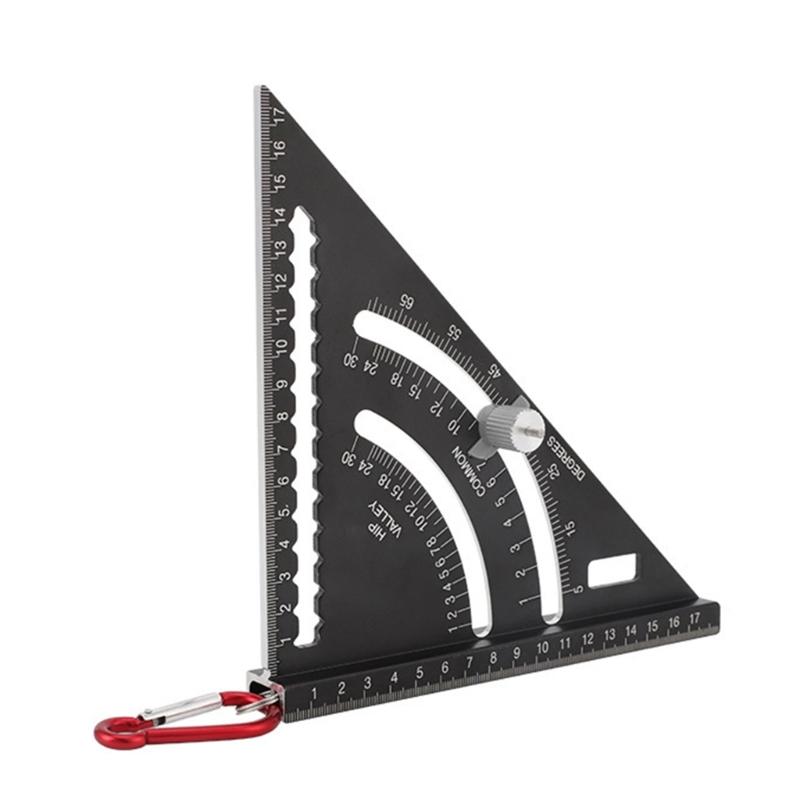 Carpentry Framing Square with Hook Carpenter Square 7inch Woodworking Tool Ruler Multifunction Rafter Square 1