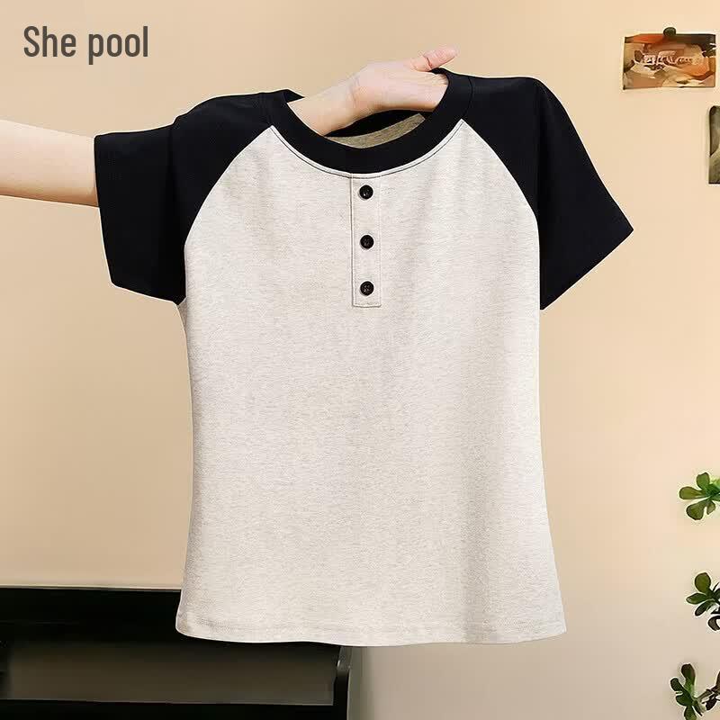 Women s Color-block Raglan Sleeve T-shirt S