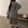 The Pink Oversized STripe Long Sleeve T shirT