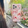 Hello Kitty My Melody Cherry Strawberry Clear Phone Case For iPhone 15 16 17 Pro Max INS Cute Large Window Shockproof Cover