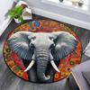 Elephant Mandala Round Area Rug,Carpet Rug for Living Room Bedroom Sofa Playroom Decor,Non-slip Floor Mat
