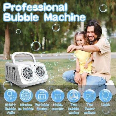 Automatic Professional Bubble Machine Outdoor Small Portable Bubble Maker 26 Holes Kids Bubble Gun