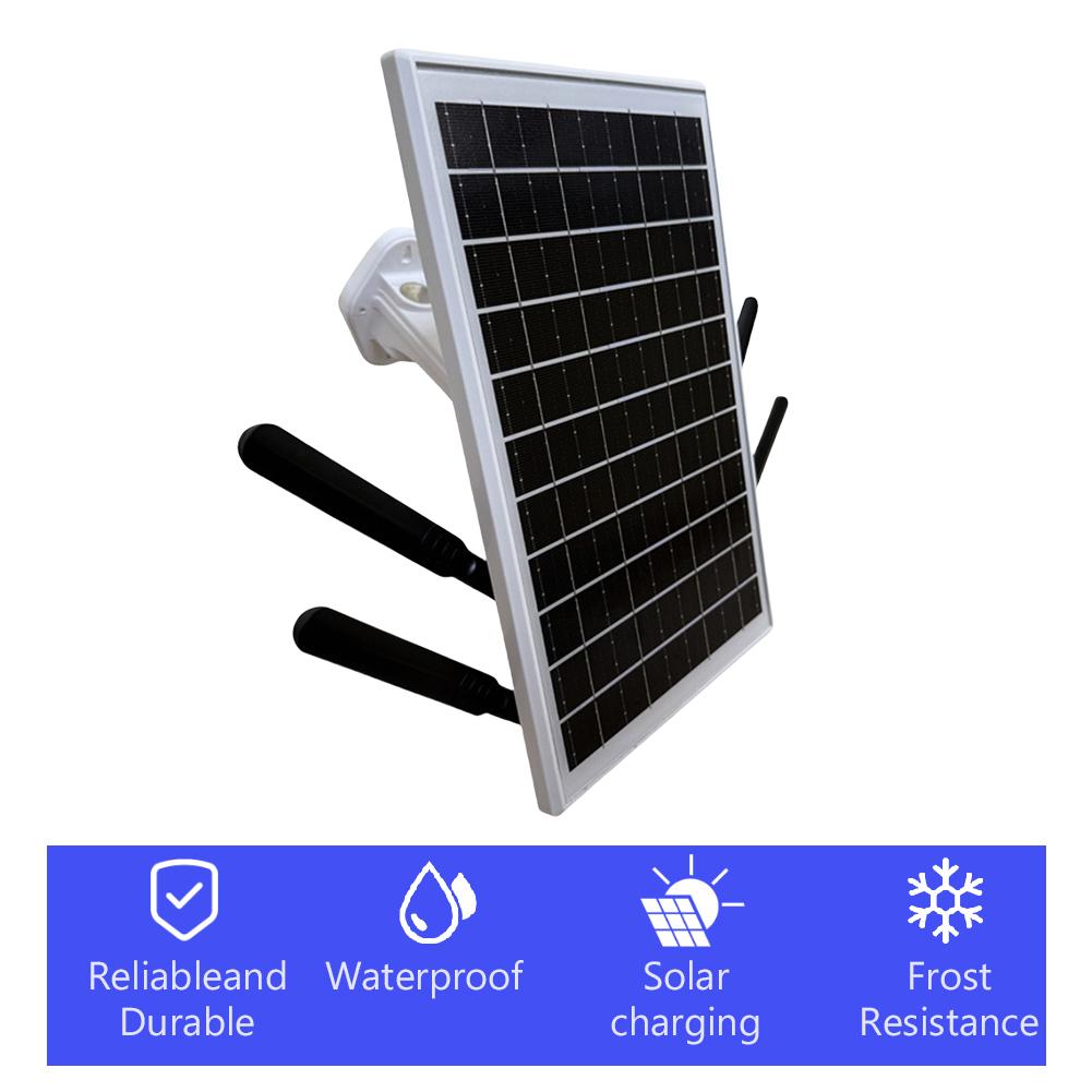 Solar Powered 4G LTE WiFi Router 15W 25600mAh 4G LTE Modem Router IP66 Waterproof WiFi Hotspot for Outdoor Security Camera Etc
