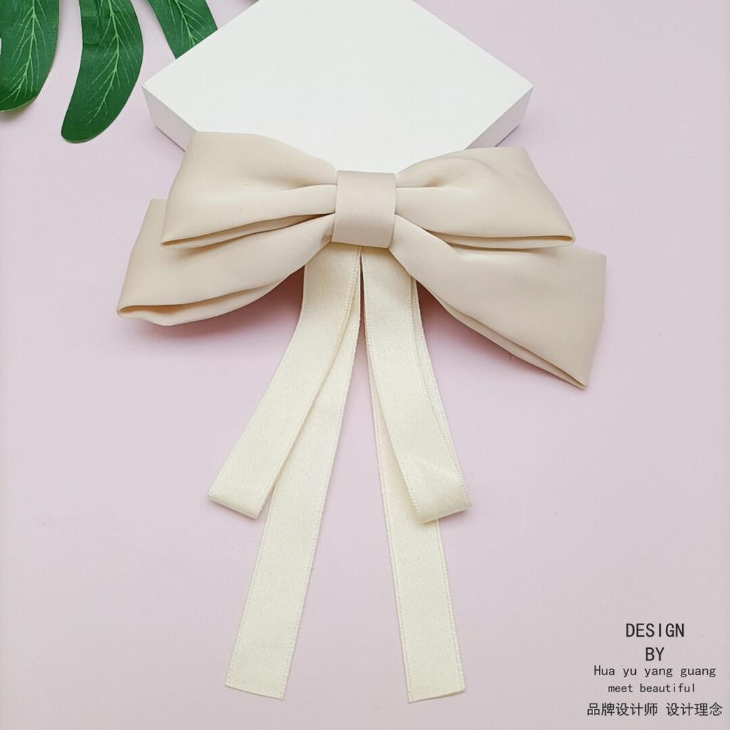 Fee Weiß Schwarz Bowknot Haarnadel Kopfschmuck Elegante Temperament Rückseite des Kopfes Haar Zubehör