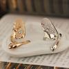 1Pc Finger Nail Ring Polishing Rhinestone Alloy Alloy Finger Nails Ring for Party