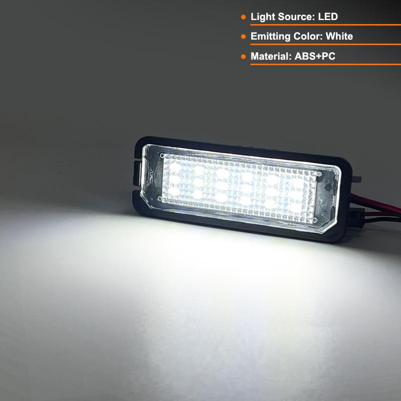 LED License Plate Light For Seat Altea Exeo Ibiza Leon Toledo For VW T-Roc Phaeton Rabbit Scirocco Golf 4/5/6/7 Skoda Superb