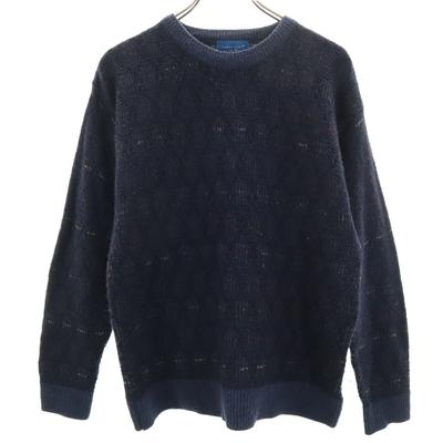TOWNCRAFT Old Overall Handle Long Sleeve Sweater S Navy Knit Men's Used