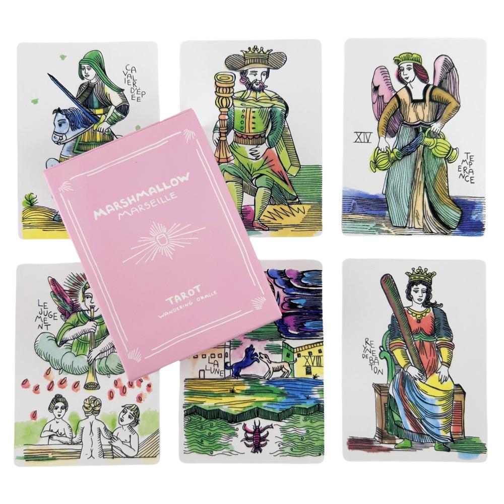 Marshmallow Marseille Карты Таро Игра Судьба Видения Гадания Centennial Wisdom Edition Oracke Игральная Доска Колода