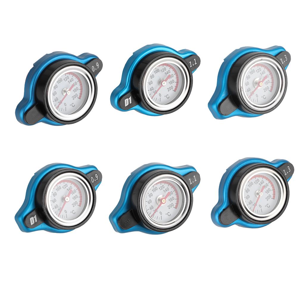 Thermostatic Radiator Cap Water Tank Cover Leakproof W/Temperature Gauge