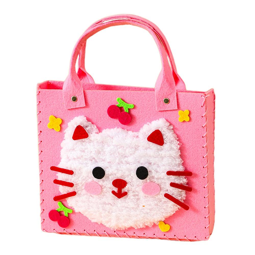 Multicolor DIY Felt Animal Bag Kits Educational Crafts Sewing Needle and Thread Cartoon Animal Felt Sewing Kit Making Supplies