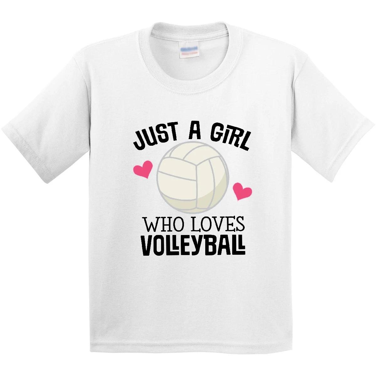 

Inktastic Just A Girl Who Loves Volleyball Youth kids boys T-Shirt Sports Clothing Apparel 100