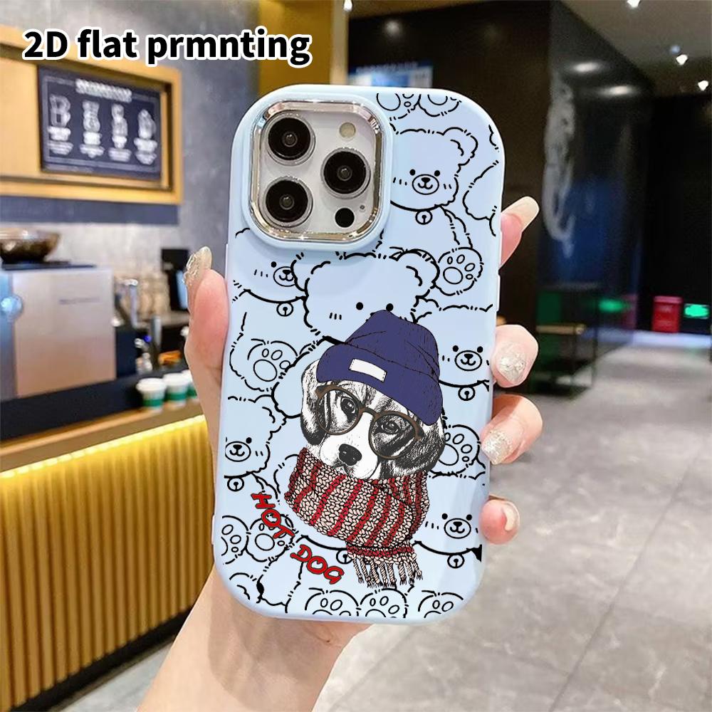 Phone Case: 2D Flat Design Suitable for iPhone 18 17 16 15 14 13 Pro Protective Case, Couple Style, Vintage Fashion, Christmas and Halloween Gift