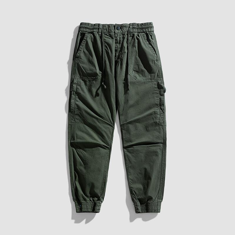 

Men s new overalls retro men s trousers multi-pocket high-end men s casual trendy pants men s clothing 38 армия зеленый