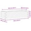 Plant Pot Wax Brown 90 X 40 X 23 Cm Solid Pine Wood