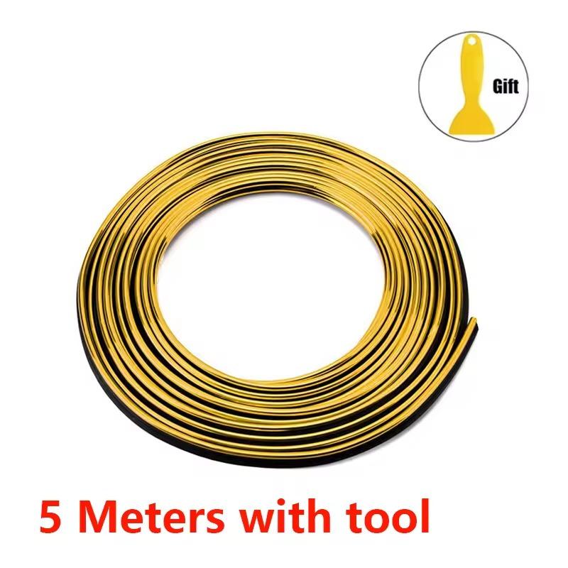 5M Linia Dekoracyjna Listwa Samochodowa Stylizacja Samochodu Listwa Wykończeniowa Elastyczna Do Drzwi Samochodowych Konsoli Środkowej Deski Rozdzielczej Akcesoria Wnętrza Samochodu