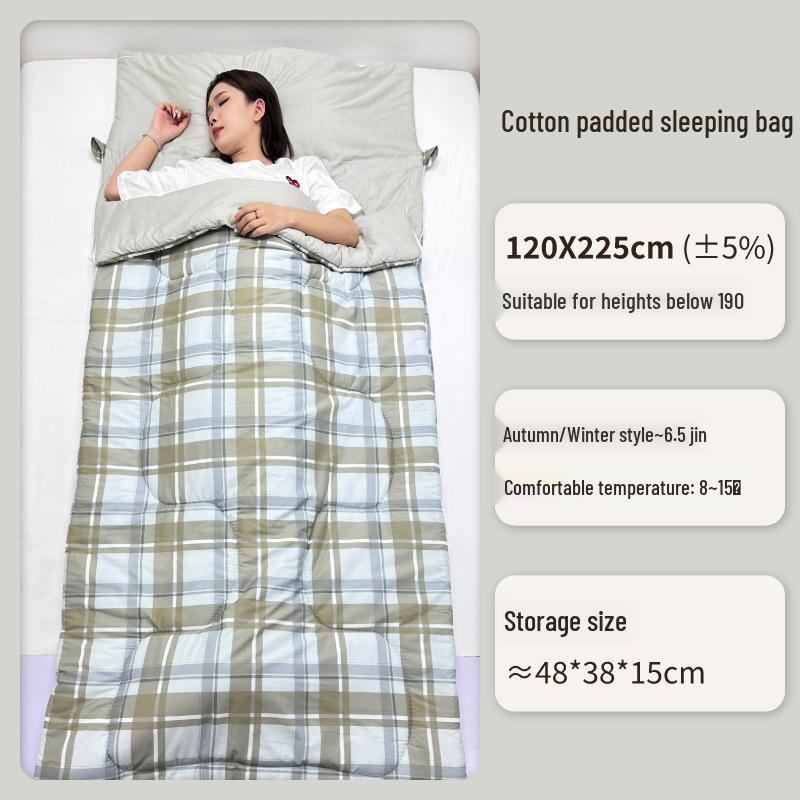 Pure Cotton Sleeping Bag for Adults - Warmth & Stain Protection for Home, Travel, Hotel, Car, and Outdoor Camping.
