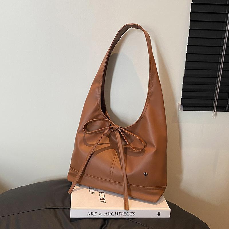 

Женская универсальная сумка-тоут через плечо большой вместимости 2025 коричневый