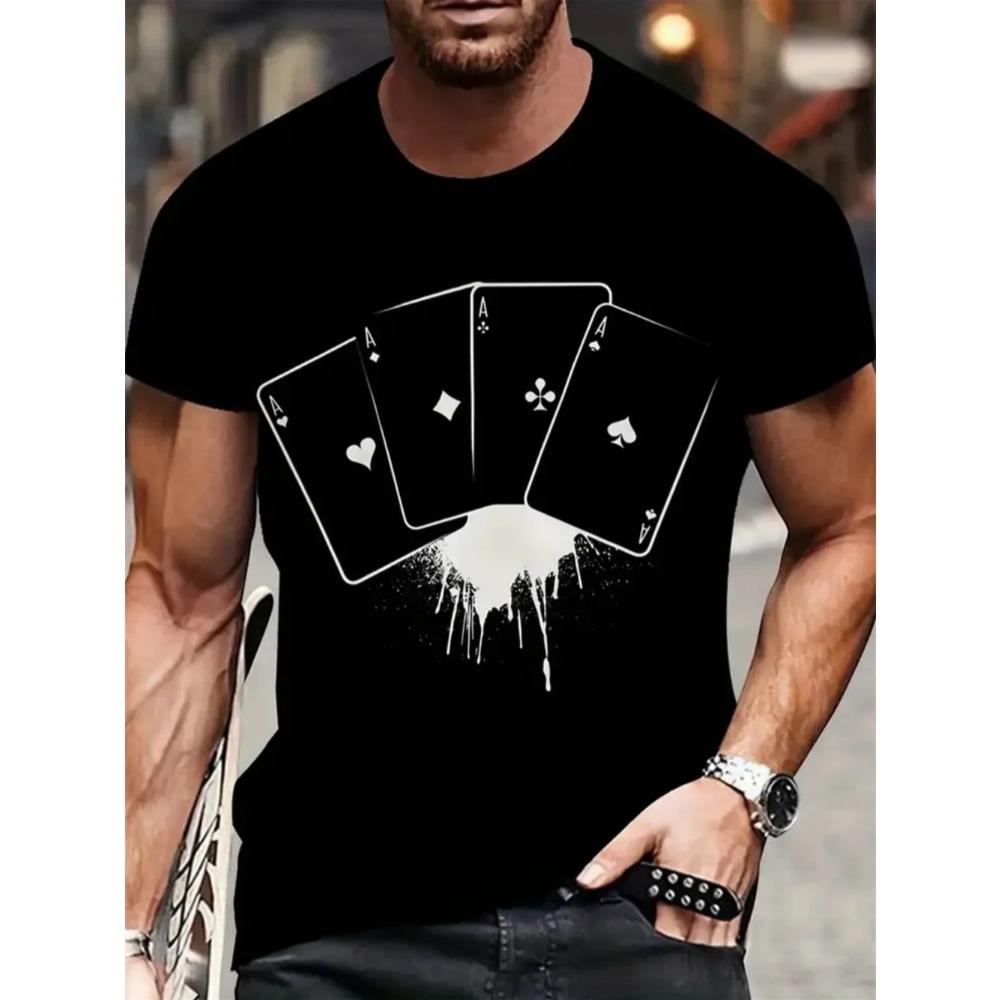 Summer New Men's T-shirt Fashionable Comfortable 3D Printed Loose Versatile Round Neck Large Size Short Sleeve T-shirt
