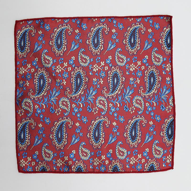 Square Scarf Suit Pocket Towel Wedding Groom Best Man Red Embroidery Business Square Scarf Pocket Towel