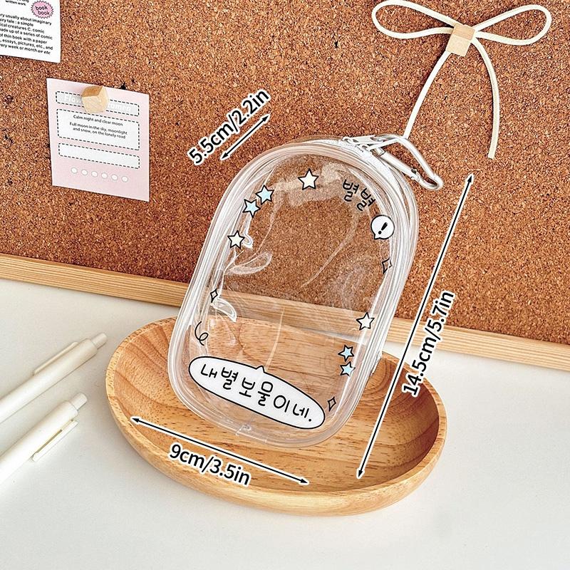 Clear Storage Bag Dollhouse Storage Bag with Zipper Hanging Keychain for Bag Gift Bag Packaging Pouch Doll Organizer Bags