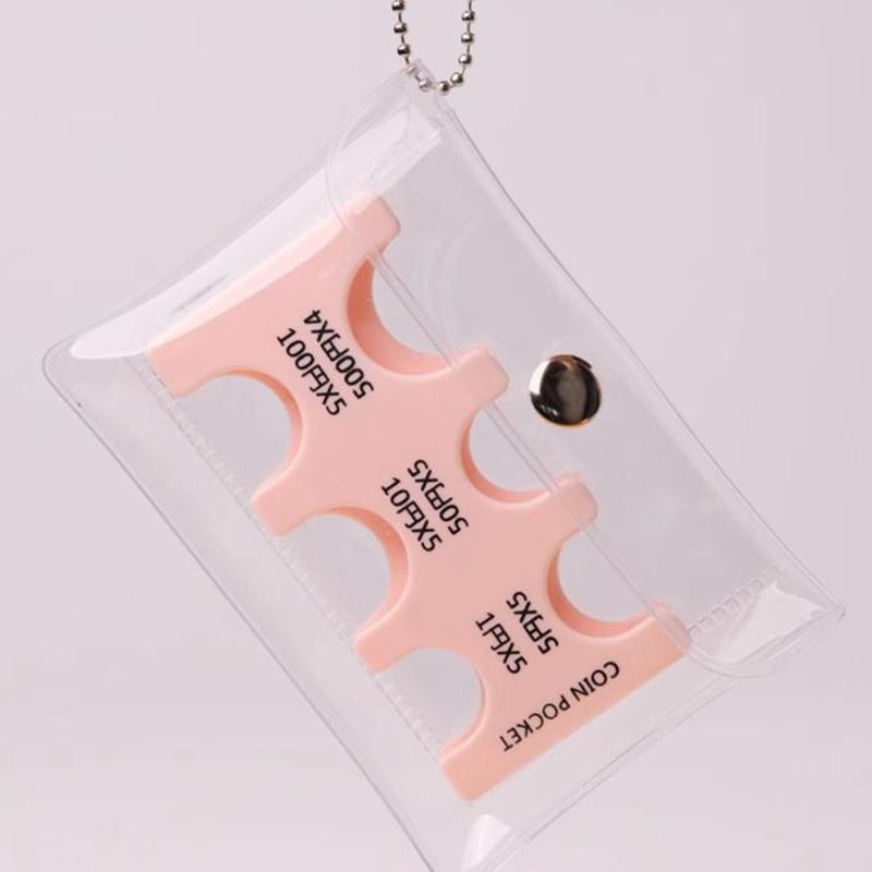 Colourful Transparent Coin Clip Organizer Small Wallet Loss Prevention Clip Japanese Currency Sorting Travel Portable Card Case