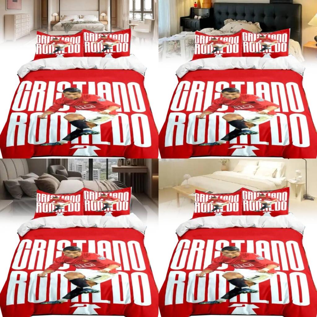 Cristiano Ronaldo Duvet Cover Set With Soft Material For Boys And Girls Room