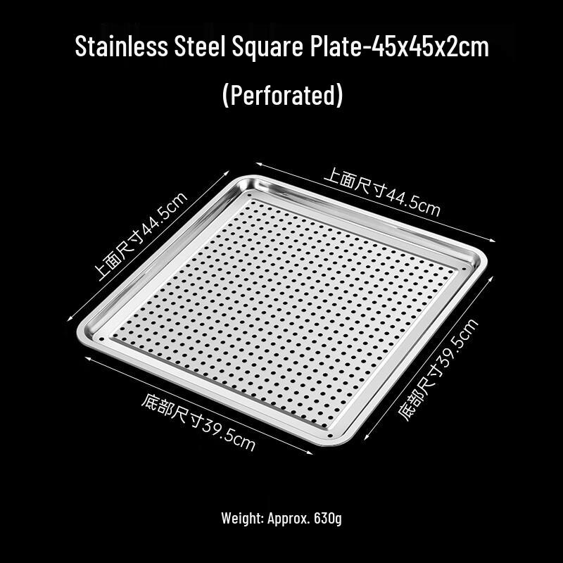 Yuede 304 Stainless Steel Perforated Square Tray