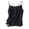 Débardeur Minimaliste Lâche pour Femme en Mélange Coton Lin avec Design Croisé Devant