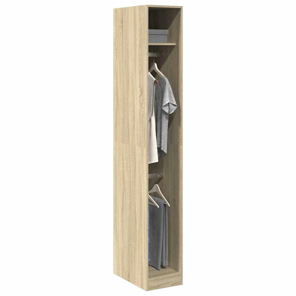 Wardrobe in Sonoma Oak Finish 30 x 50 x 200 cm Engineered Wood